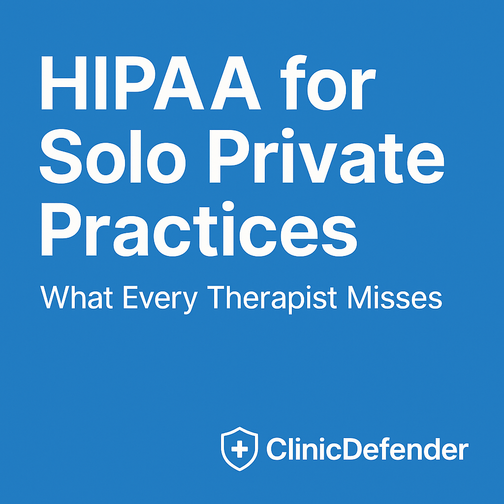 HIPAA for solo private practices cover image